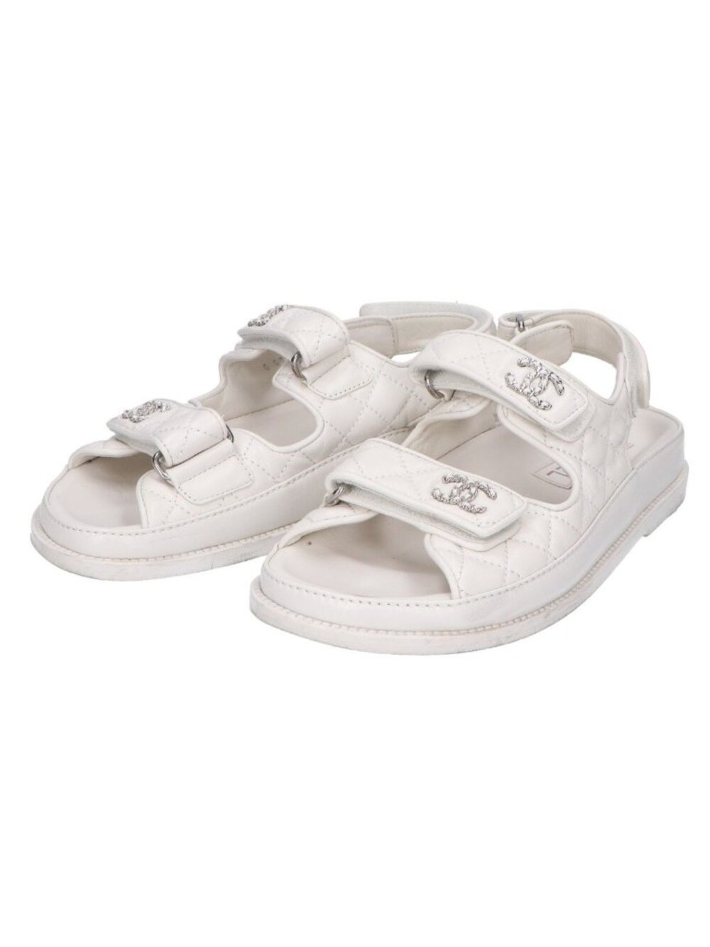 Chanel CC Logo Quilted Sandals